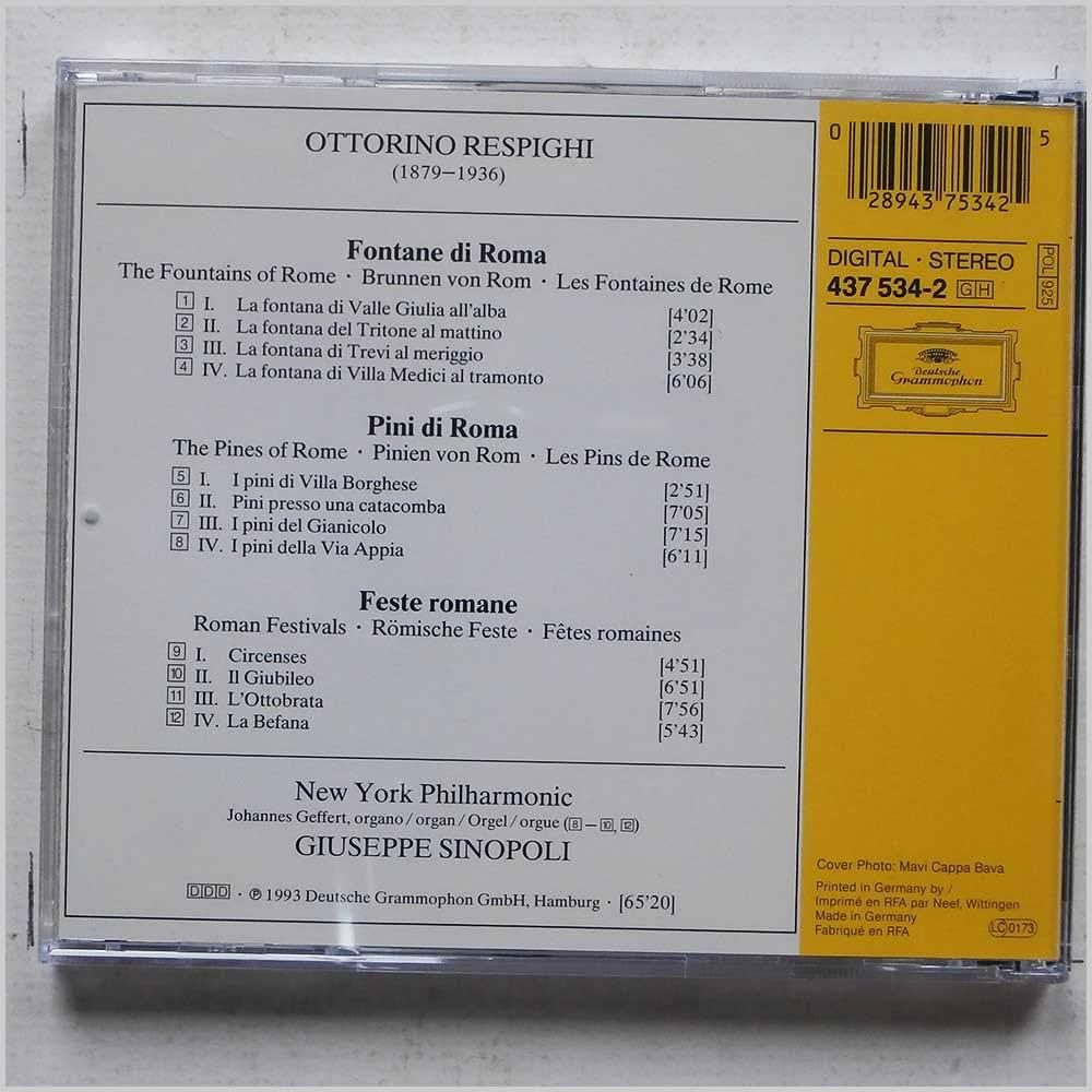 Ottorino Respighi, Giuseppe Sinopoli, New York Philharmonic